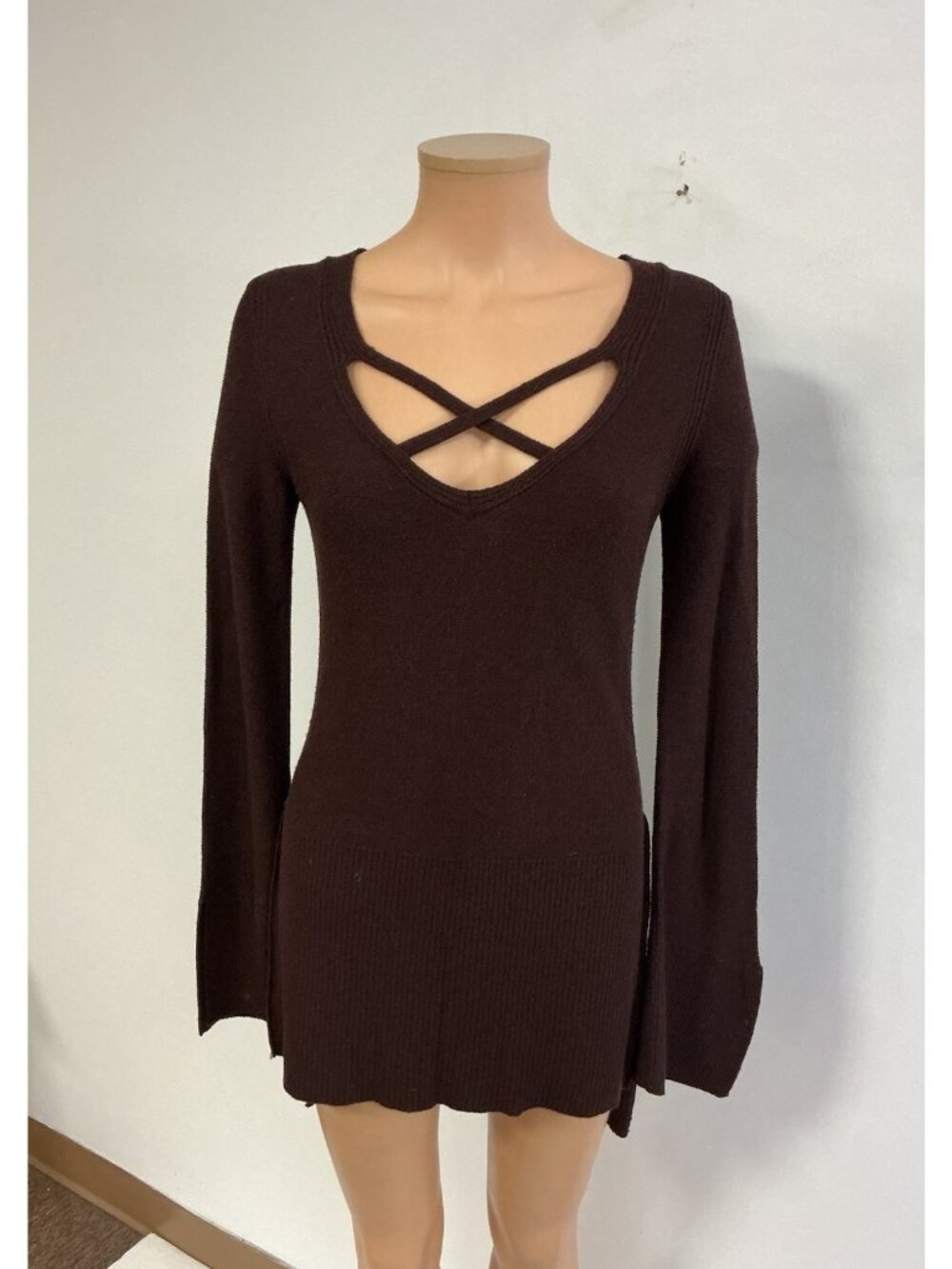 Free People Sweater Tunic Flare Sleeves Womens XS